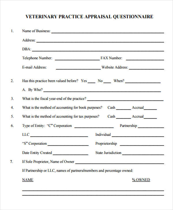 Veterinary Technician Self Evaluation Forms Evaluationform Net