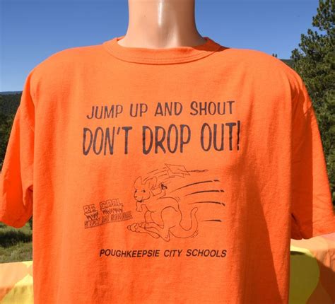 Vintage 80S T Shirt Don Amp 39 T Drop Out High School Etsy Orange T Shirts T Shirt Shirts