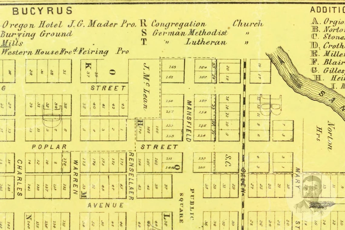 Vintage Crawford County Map 1850 Old Map Of Crawford County Etsy