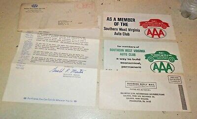 Vintage Envelope Of Aaa Paperwork And Brochures From West Virginia Ebay