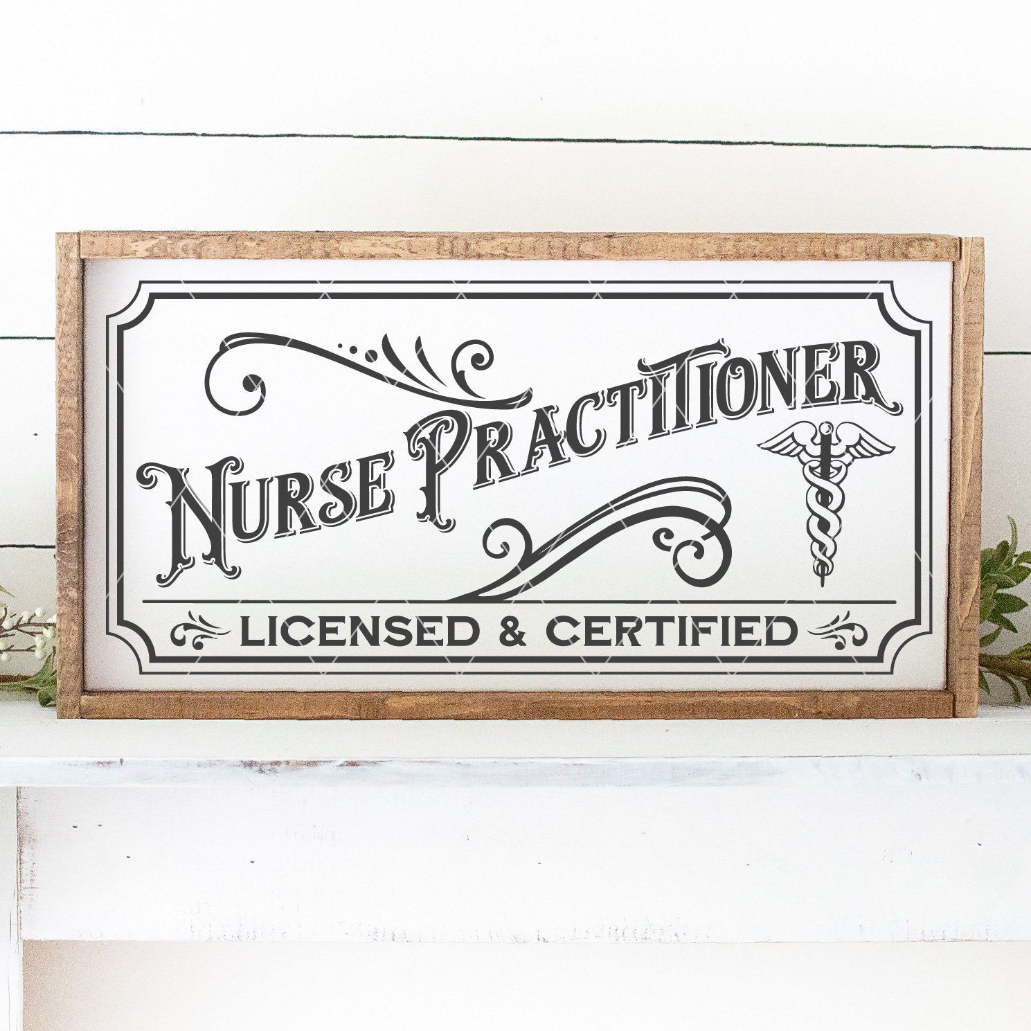 Vintage Nurse Practitioner Sign Svg File Board Batten Design Co