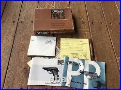 Vintage Walther Ppk Pistol Box With Manual And Other Paperwork Hand Gun Case