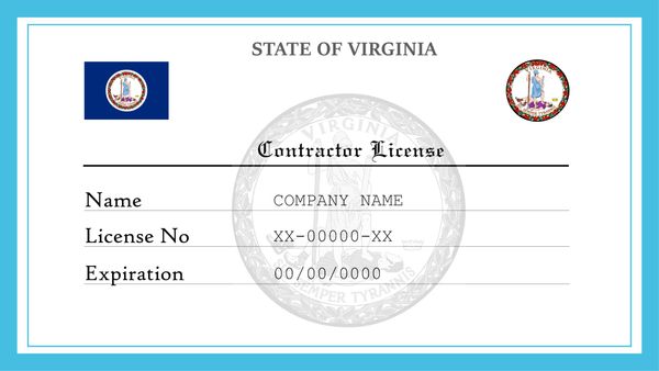 Virginia Contractor License License Lookup