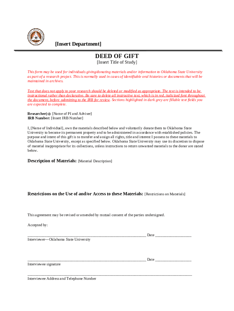 Virginia Gift Deed For Individual To Individual Deed Of Gift Form