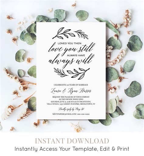 Vow Renewal Invitation Templates Free Elegant Best 25 Vow Renewal