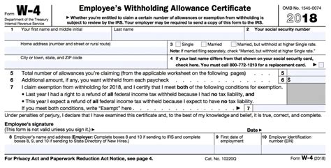 W18 Form Number Of Allowances 18 Things That You Never Expect On W18 Form Number Of Allowances