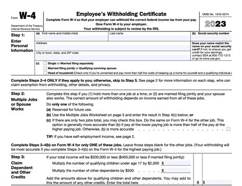 W4 Form 2023 Allowances Printable Forms Free Online