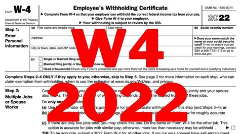 W4 Form Filled Out Sample 2022 W4 Form