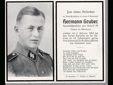 Waffen Ss Death Card Eastern Front Hobbymilitaria Com