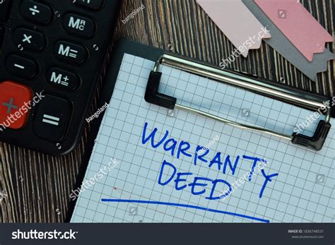 Warranty Deed Write On Paperwork Isolated Stock Photo 1836748531 Shutterstock