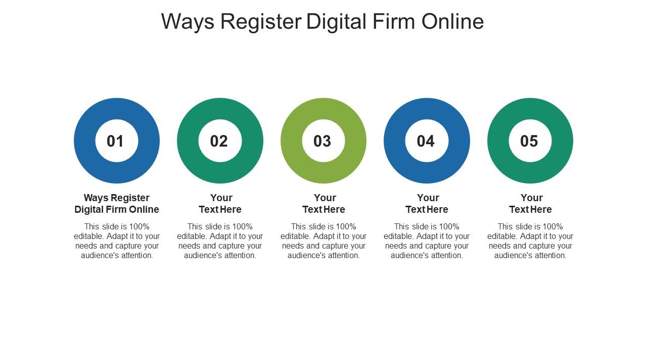 Ways Register Digital Firm Online Ppt Powerpoint Presentation Visual