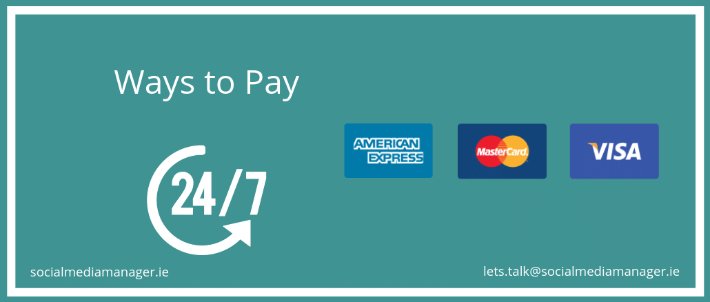 Ways To Pay Credit Card Debit Card Social Media Manager Ireland