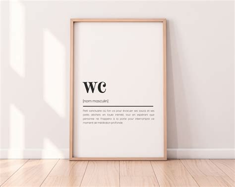 Wc Definition Poster Humorous Poster And Map To Print Poster Gift Idea