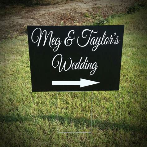 Wedding Yard Sign Wedding Directional Sign Corrugated