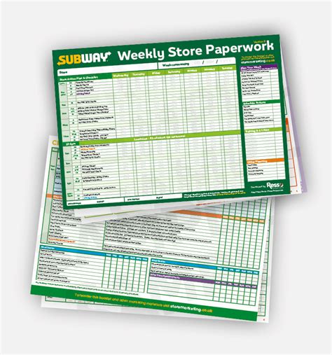 Weekly Store Paperwork Fast Amp 39 N Amp 39 Fresh Subway Store Marketing