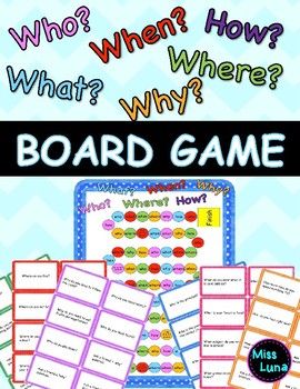 Wh Question Board Game