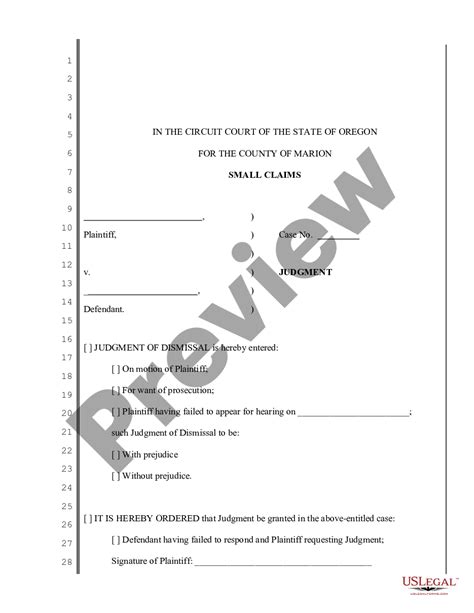 Oregon Small Claims Paperwork Submission Code