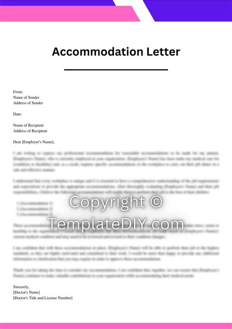 Doctors Note for Reasonable Accommodation