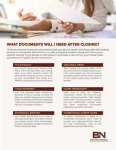 What Documents Will I Need After Closing Bnt Texas