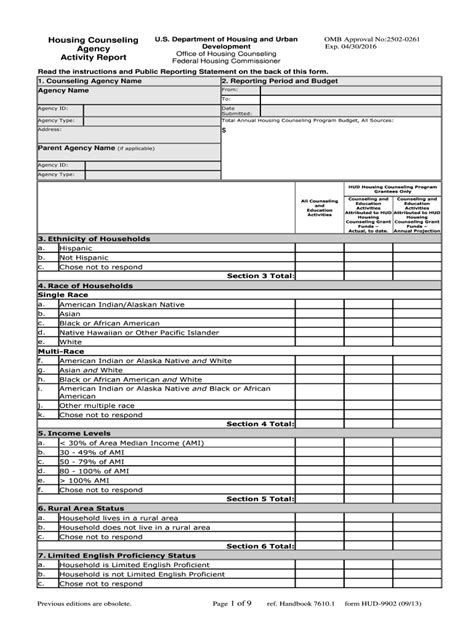 HUD Paperwork Examples