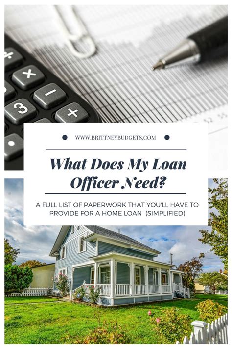 What Does My Loan Officer Need A Full List Of Paperwork That You Ll