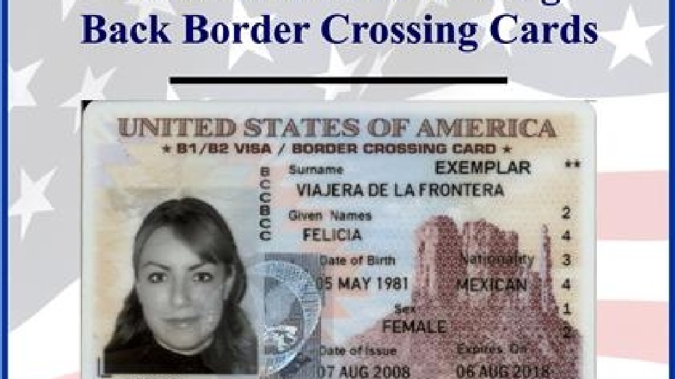 What Is A Border Crossing Card Number Sah Cards