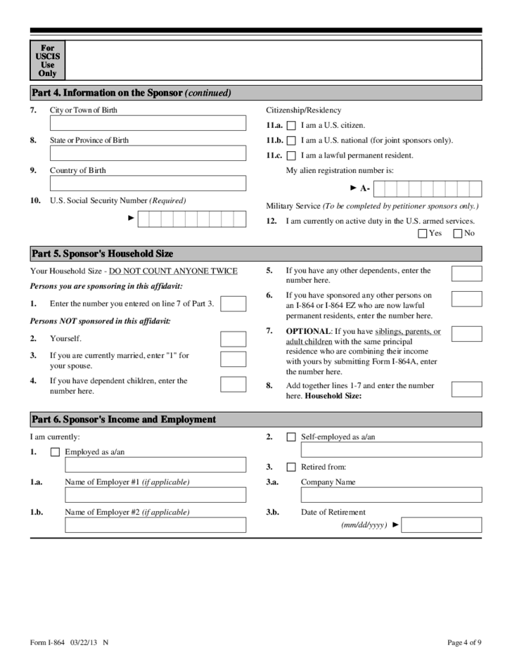 What Is An Affidavit Of Support Form 2023 Printableaffidavitform Com