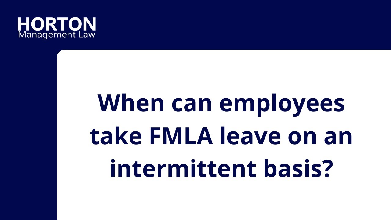 What Is Fmla And How Does It Interact With Your Pto Policy Youtube