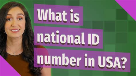 What Is National Id Number In Usa Youtube