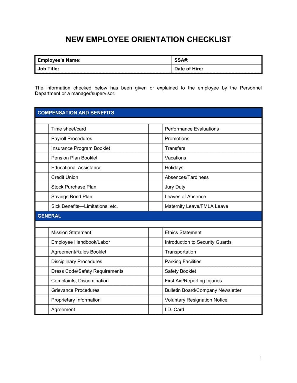 5 New Hire Forms