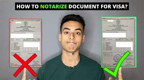 What Is Notary How To Notarize Document For Visa Youtube