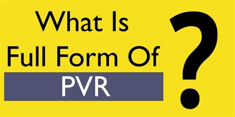 PVR Paperwork Explained