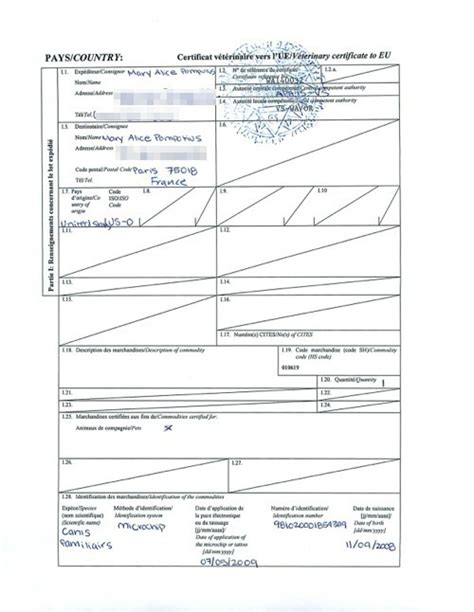 What It Looks Like Paperwork For Importing Your Dog Into France E U