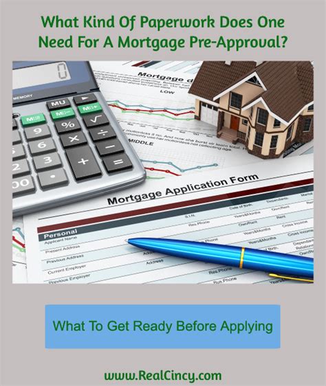 What Kind Of Paperwork Does One Need For A Mortgage Pre Approval