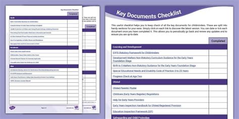 Childminders Paperwork Requirements