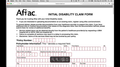 Aflac Insurance Paperwork Requirements