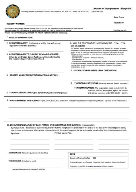 Oregon Nonprofit Paperwork Requirements