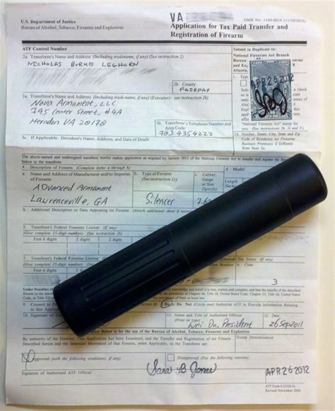 Suppressor Paperwork Requirements