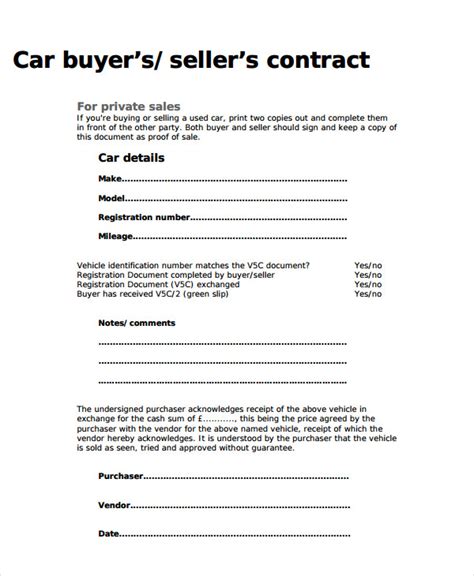 5 Docs to Sell Car