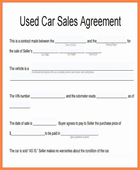 Sell Car Paperwork Needed