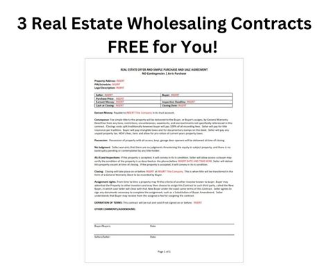 Wholesaling Paperwork Needed