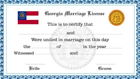 Get Married in Georgia Paperwork