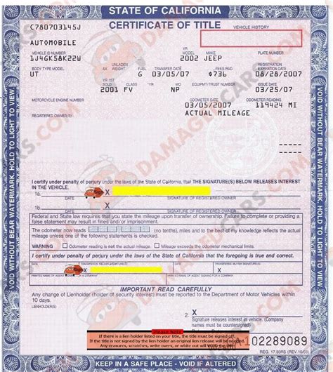 Transfer Car Title Paperwork Needed