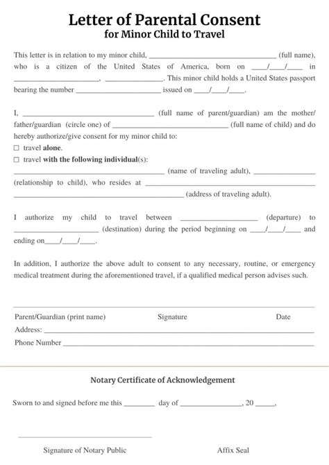 Travel Paperwork for Minors