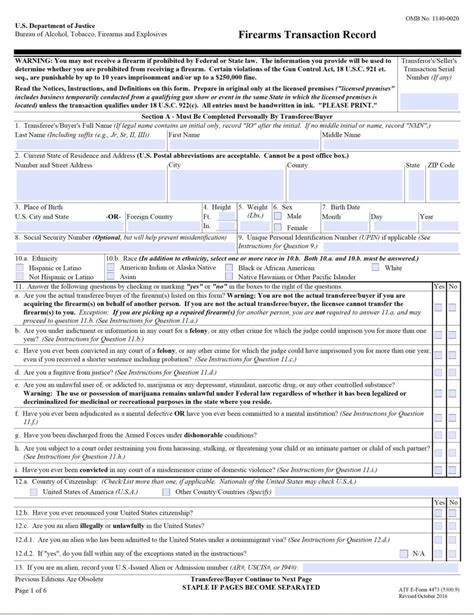 5 Gun Buying Forms