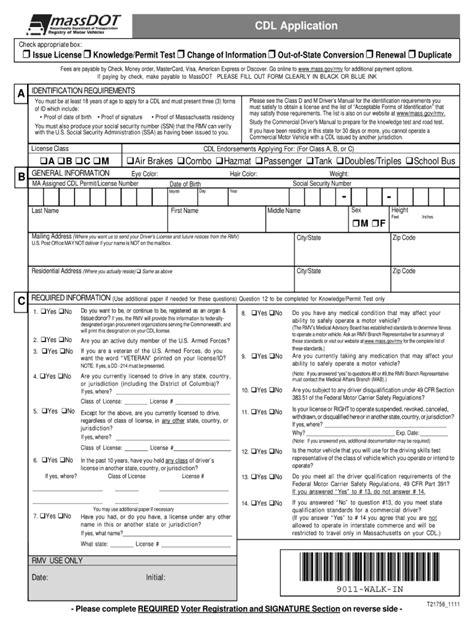 5 CDL Permit Papers