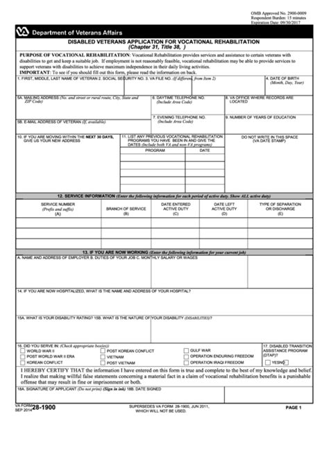 Vocational Rehabilitation Paperwork Requirements