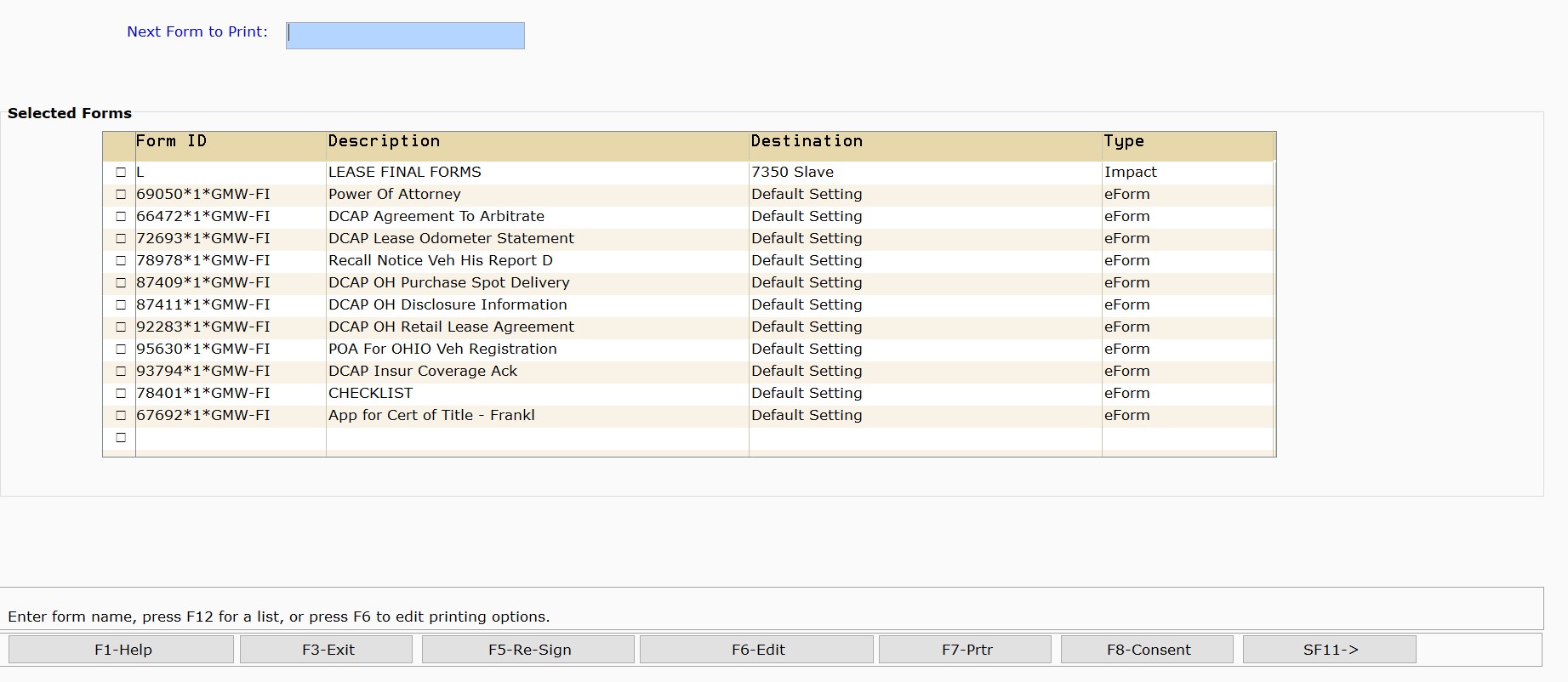 Lease Car Paperwork Needed