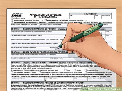 Sell Car in California Paperwork