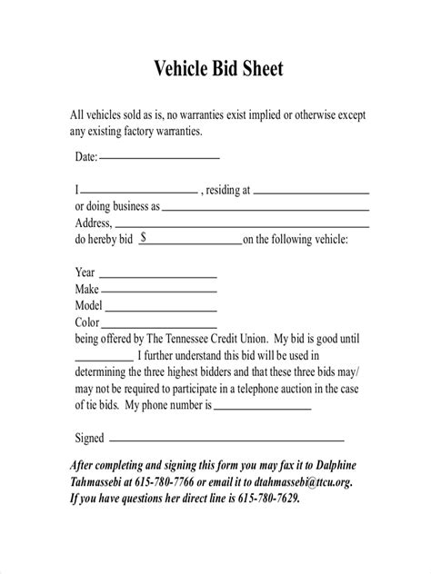 Vehicle Auction Paperwork Requirements